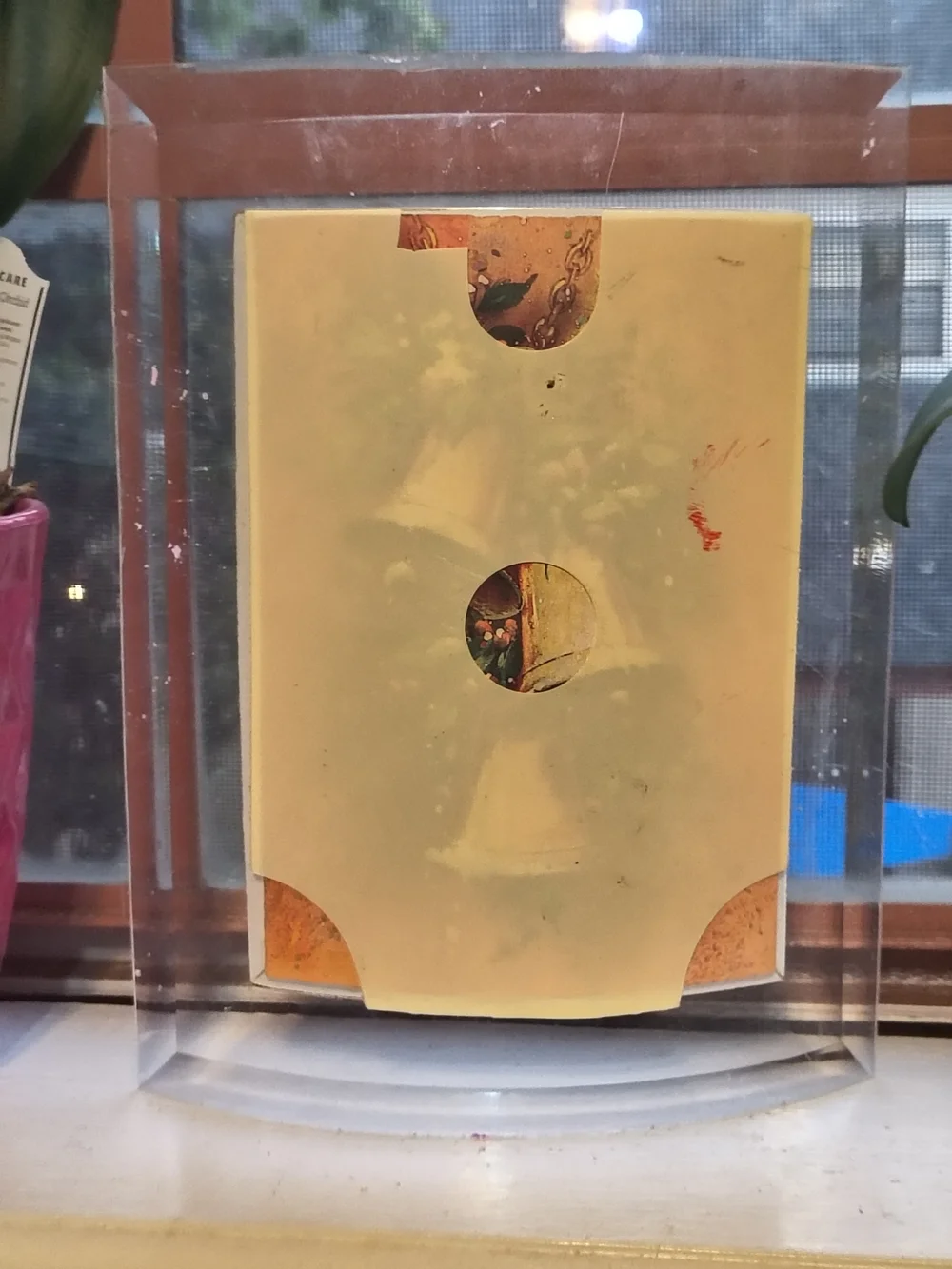 Vintage Lucite Acrylic Pressed Flower Picture Frame Mid Century Modern Decor